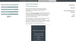 Desktop Screenshot of internationaler-presseausweis.de