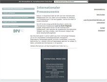 Tablet Screenshot of internationaler-presseausweis.de
